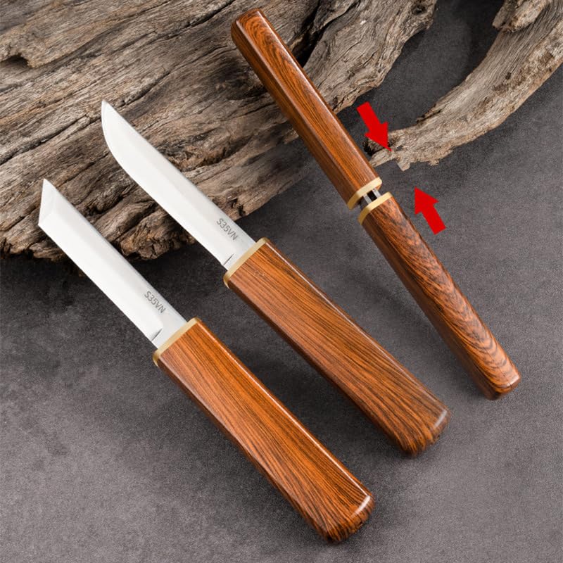 Paring knives,Portable Fruit Knife Set,Peeling Knife for Fruits and Vegetables Straight & Curved Stainless Steel ,Ultra Sharp Kitchen Knife for Camping Outdoor