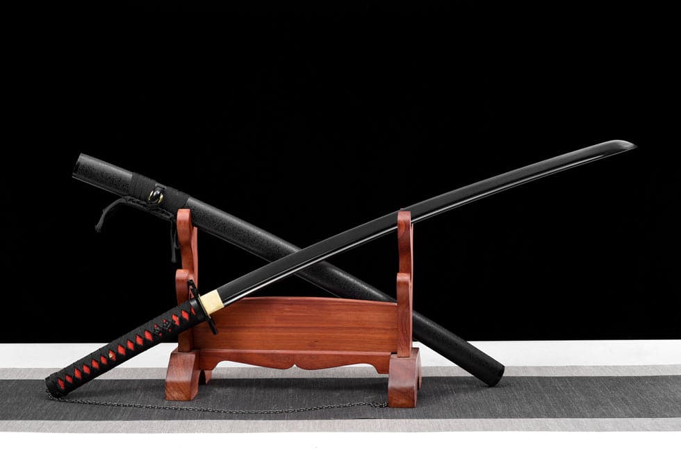 Hand Forged Anime Bleach Ichigo Bankai Sword Tensa Zangetsu Hand Polished Spring Steel Black Blade