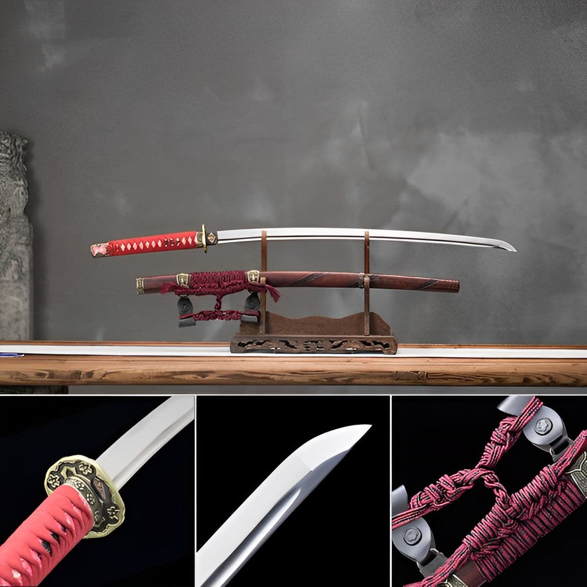 Hand Forged Anime Katana Undead Cut(Thunderbolt)Charcoal quenching