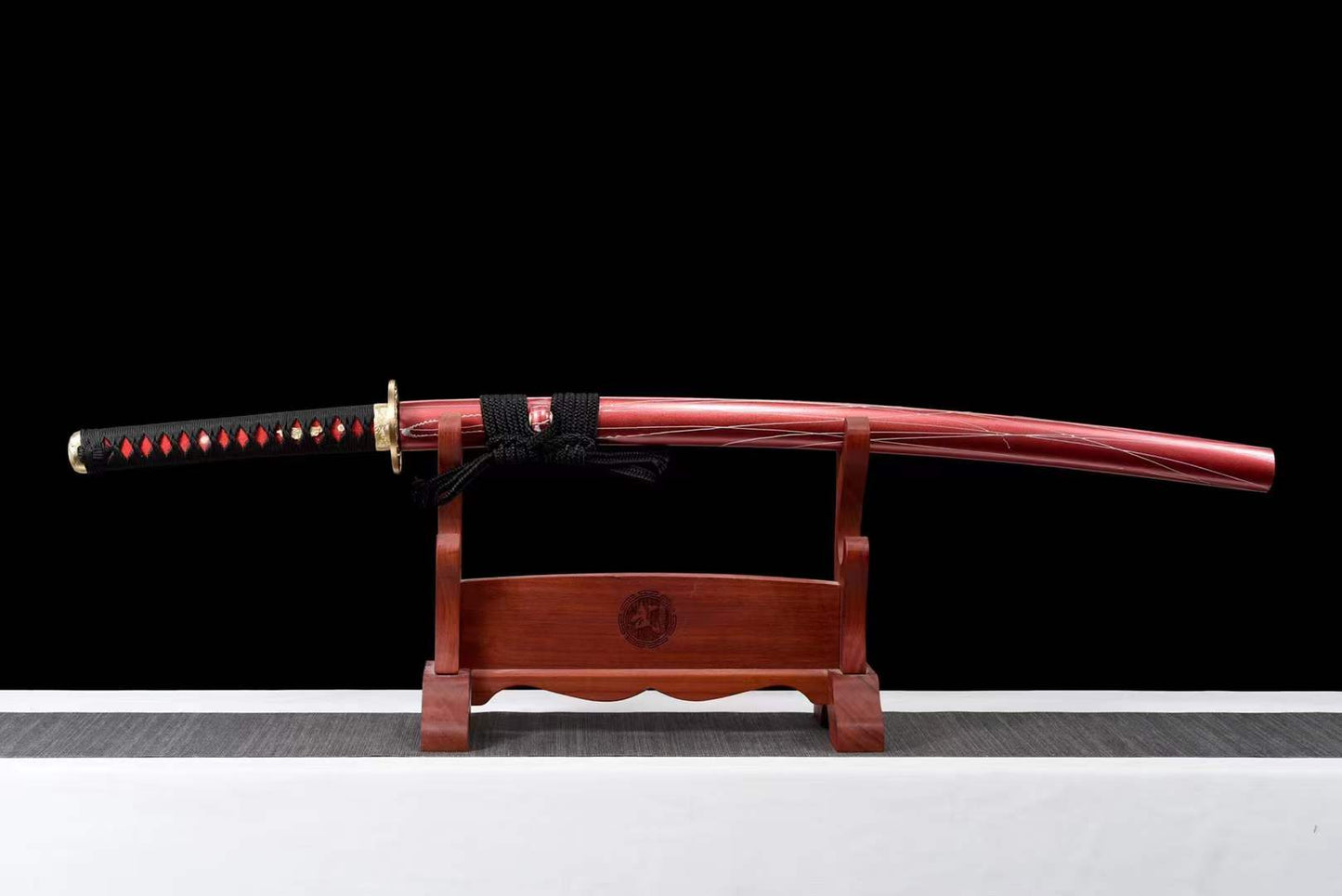 Hand Forged Japanese Samurai Katana Naraka:Bladepoint Pattern Steel Blade baking blue