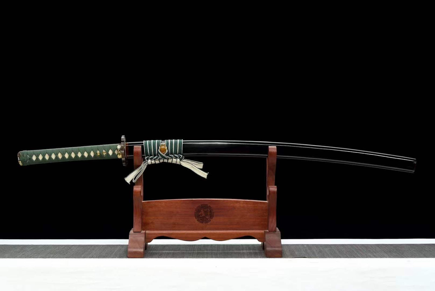 Hand Forged Japanese Samurai Katana Wind Chimes T10 With Black Sheath