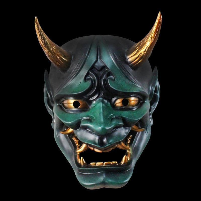 Hand-Made Japanese Hannya Hundred Ghosts at Night Oni Mask
