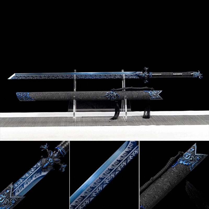 Handmade Devil King Chinese Sword With Blue