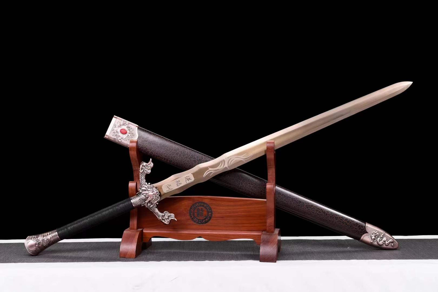 Handmade Dragon Scale Chinese Sword With Gold