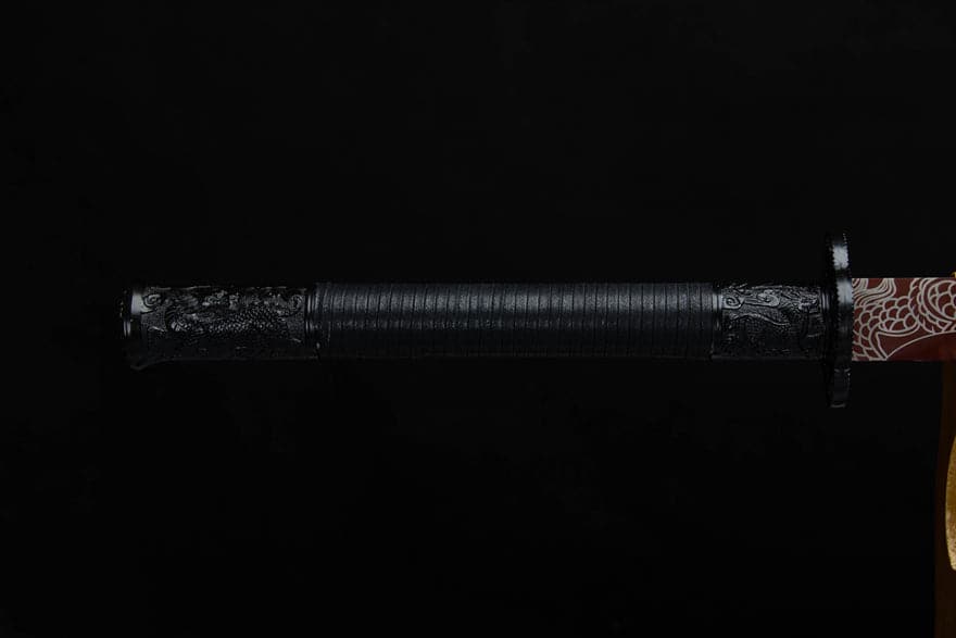 Handmade High Carbon Steel Archaic Blood Dragon Tang Heng Sword