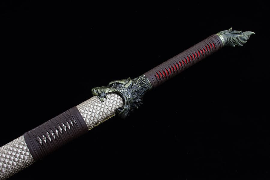 Handmade High Carbon Steel Flowing Shadow Chinese Sword With Red Blade