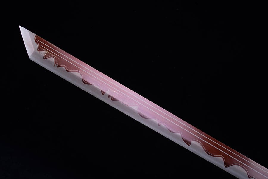 Handmade High Carbon Steel Flowing Shadow Chinese Sword With Red Blade
