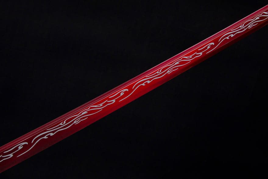Handmade High-performance Manganese steel Chinese Sword With Red Blade