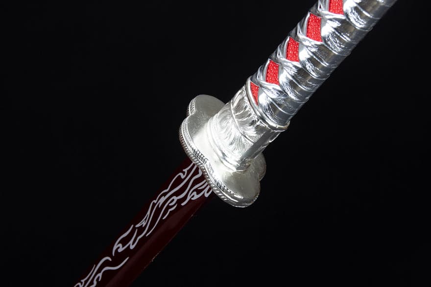 Handmade High-performance Manganese steel Chinese Sword With Red Blade