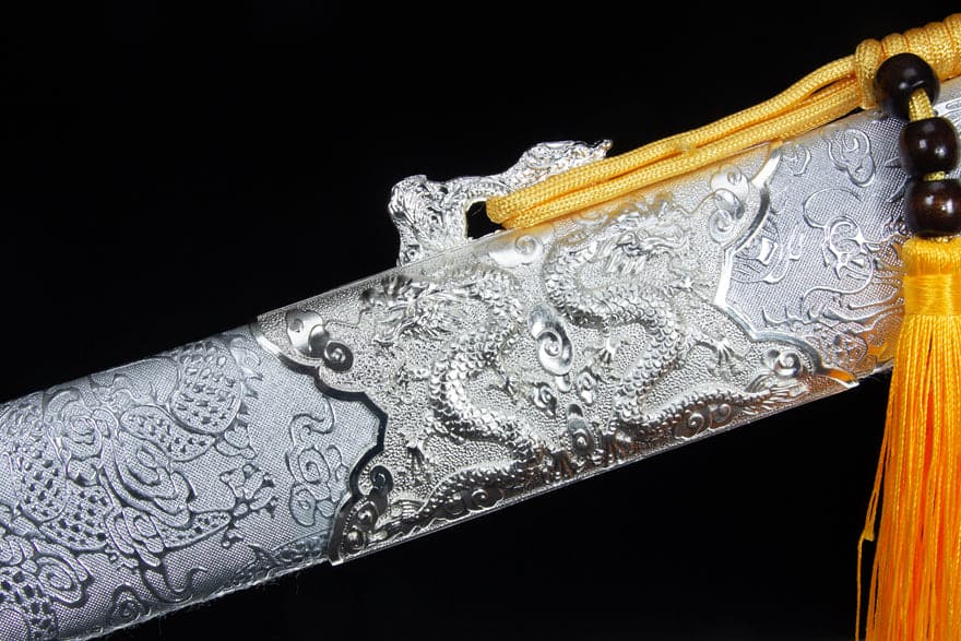 Handmade High-performance Manganese steel Chinese Sword With Red Blade