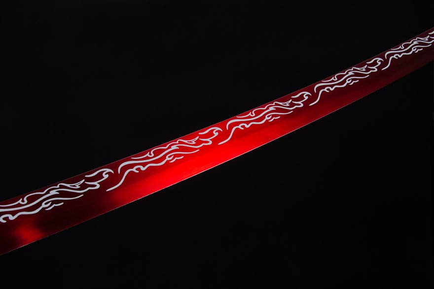 Handmade High-performance Manganese steel Chinese Sword With Red Blade