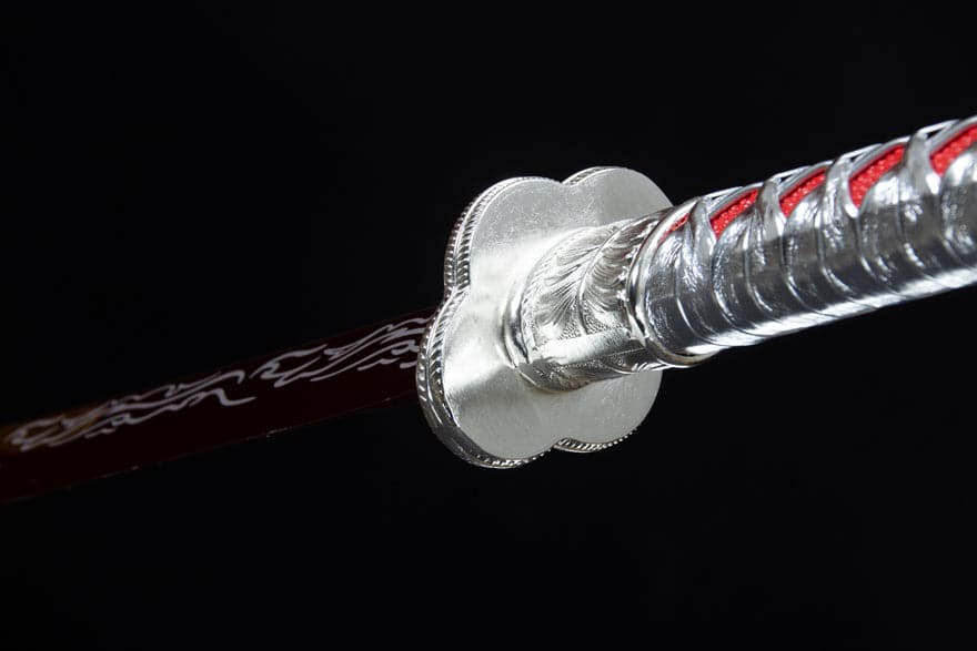 Handmade High-performance Manganese steel Chinese Sword With Red Blade
