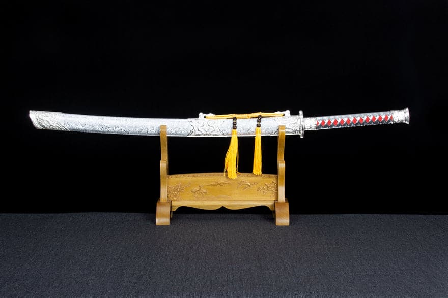 Handmade High-performance Manganese steel Chinese Sword With Red Blade